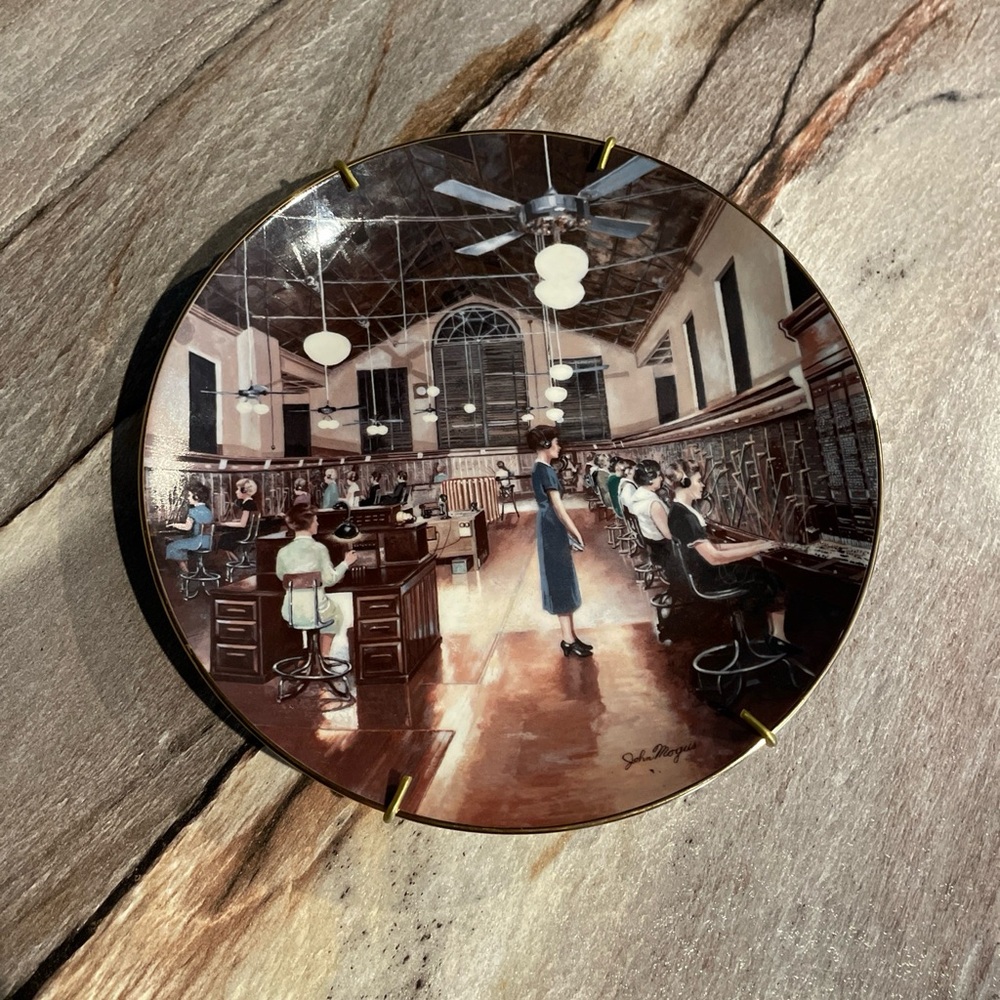 Vintage  THE NIGHT OF CUTOVER  PLATE TELEPHONE PIONEERS OF AMERICA